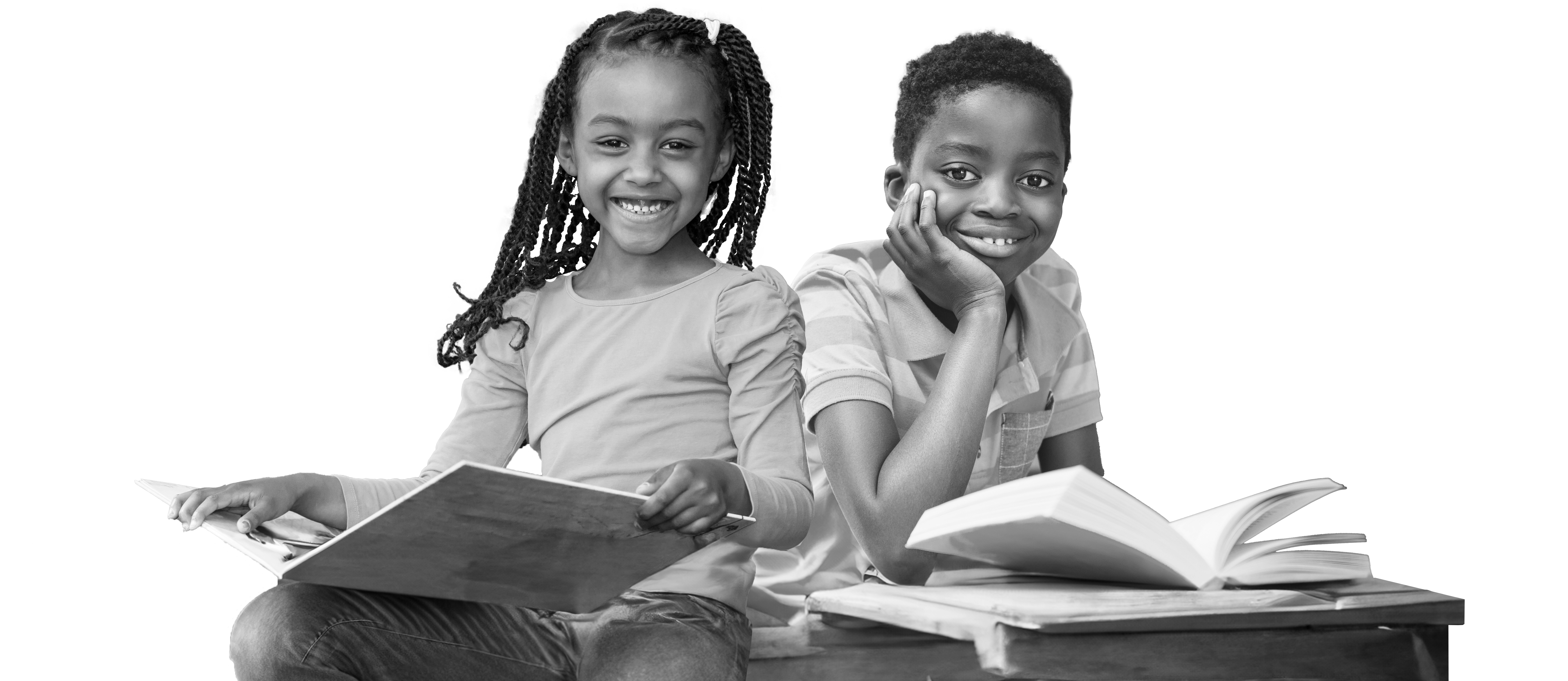 Children reading books